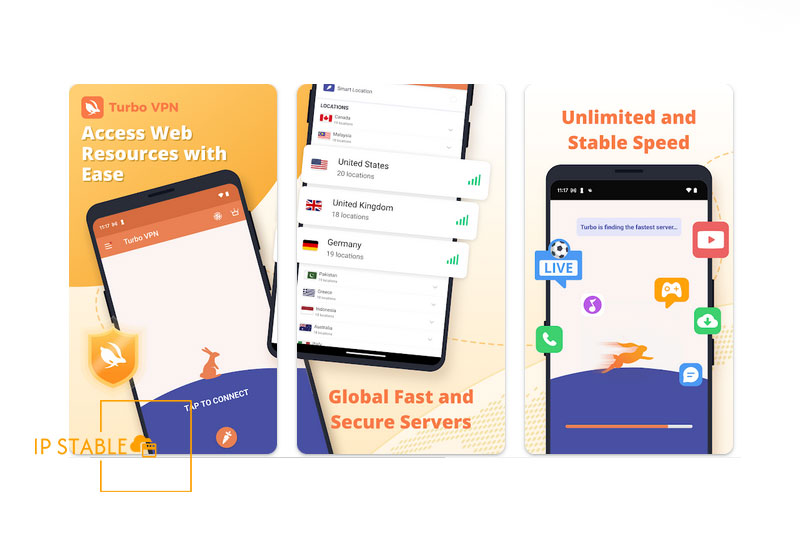 دانلود فیلتر شکن رایگان توربو Turbo VPN برای اندروید و لنوو با سرعت بالا