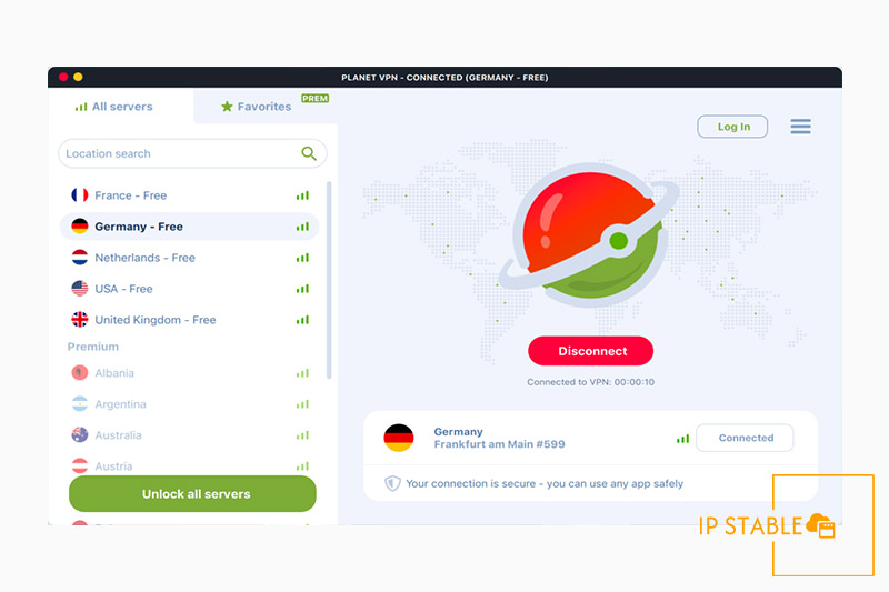 دانلود فیلتر شکن امن و قدرتمند Planet VPN برای ویندوز 11