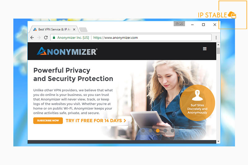 دانلود فیلترشکن رایگان Anonymizer VPN گزینه امن برای لپتاپ ویندوزی